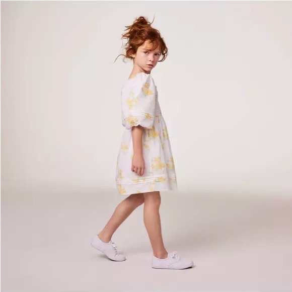 THE NATALIE FLORAL SMOCKED BUBBLE SLEEVE DRESS sz 5 - Picture 5 of 9